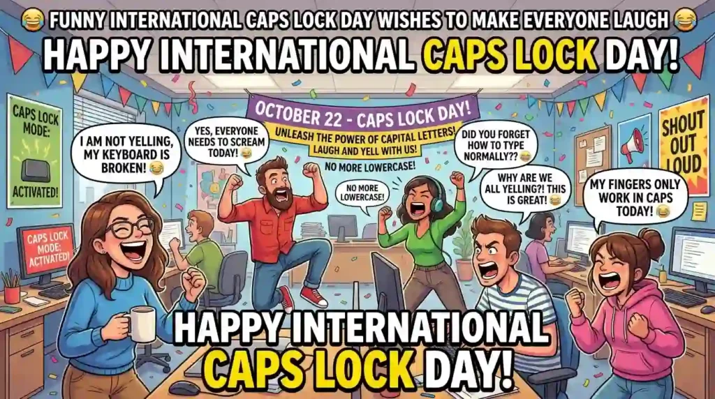 Funny International Caps Lock Day Wishes to Make Everyone Laugh