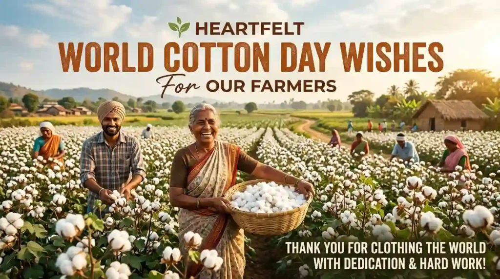 Heartfelt World Cotton Day Wishes for Farmers
