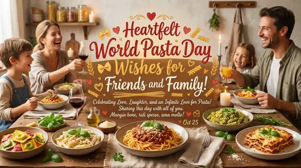 Heartfelt World Pasta Day Wishes for Friends and Family
