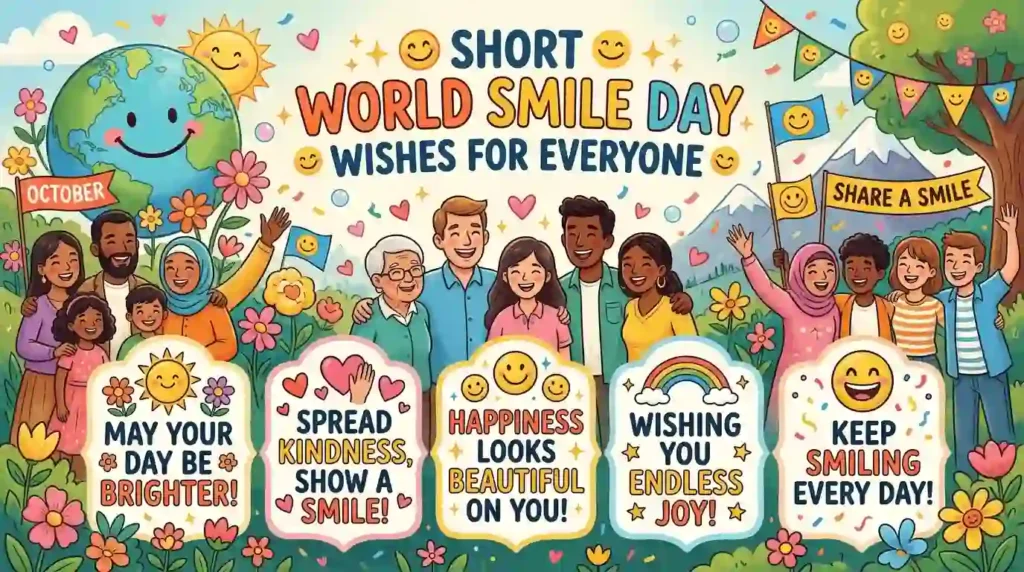 Short World Smile Day Wishes for Everyone