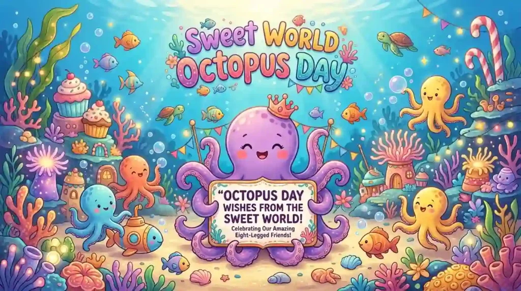 Sweet World Octopus Day Wishes