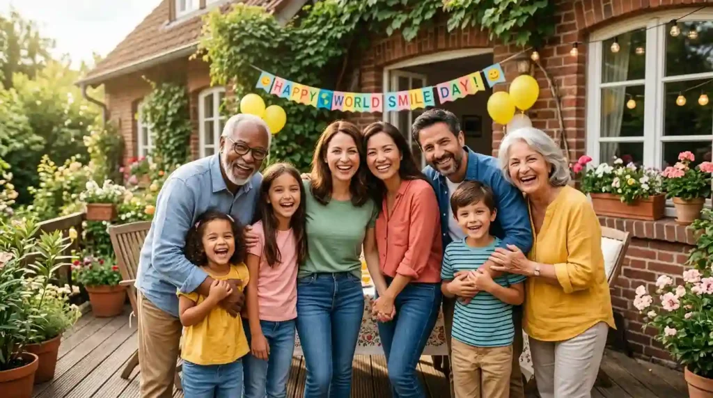 Warm World Smile Day Wishes for Family