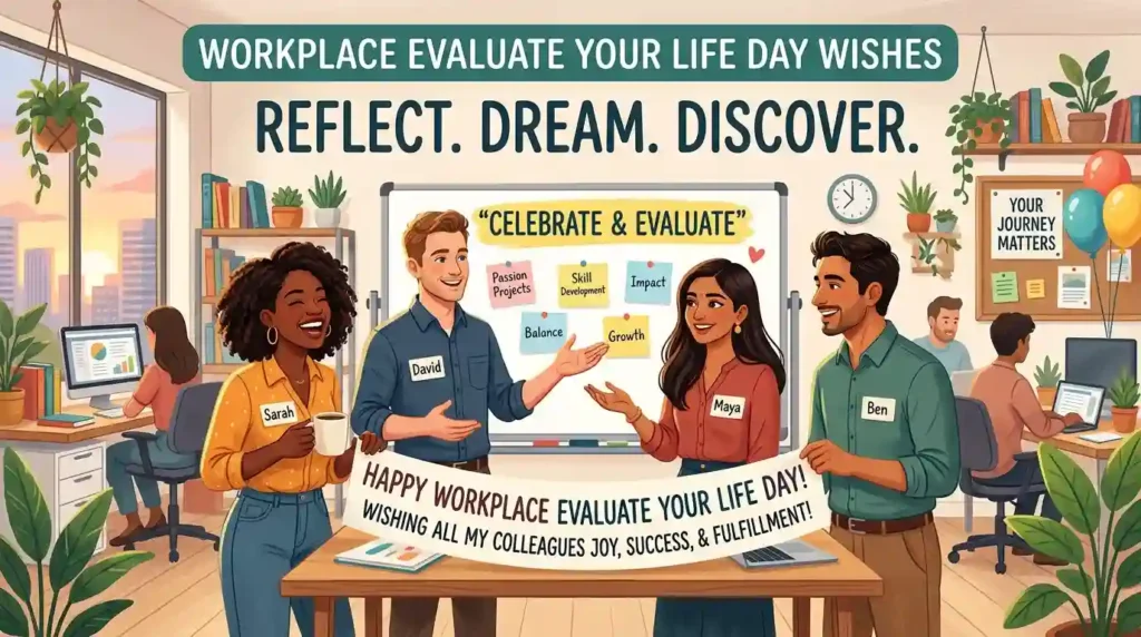 Workplace Evaluate Your Life Day Wishes for Colleagues