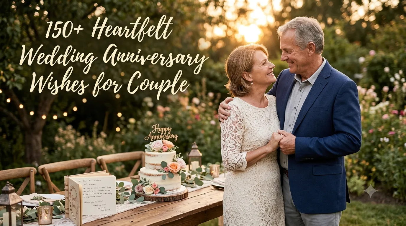 150+ Heartfelt Wedding Anniversary Wishes for Couple