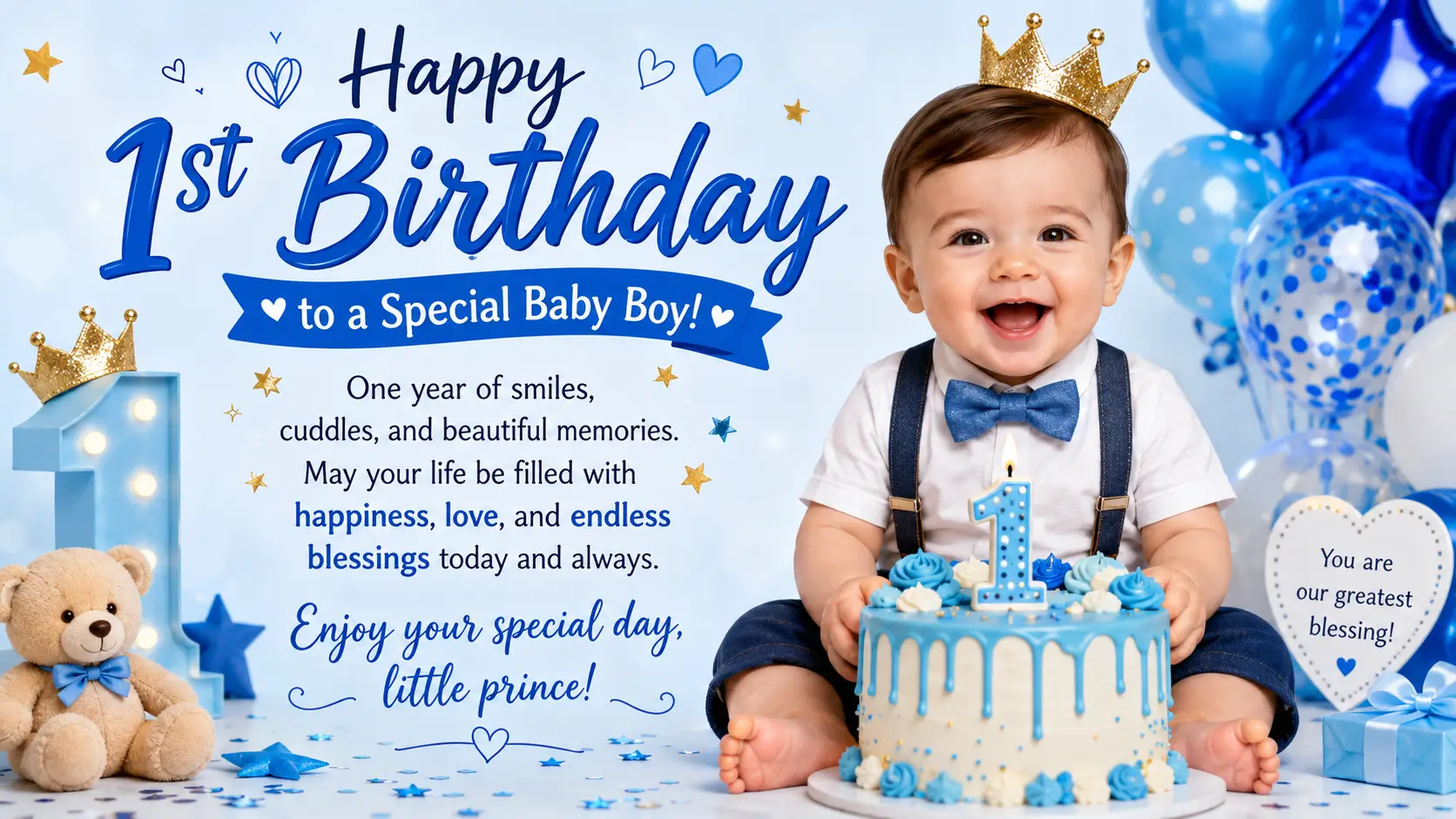 First birthday wishes for baby boy
