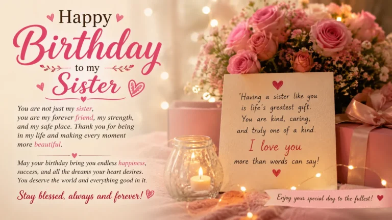 heart touching birthday wishes for sister