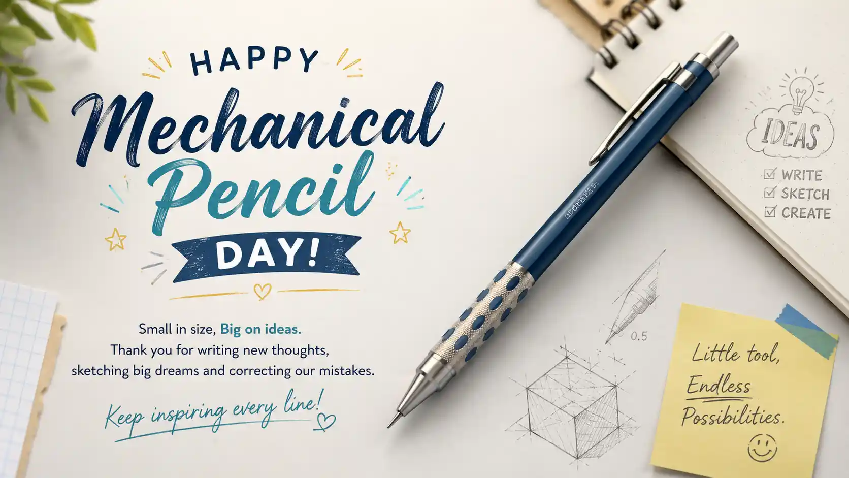 Mechanical Pencil Day Wishes