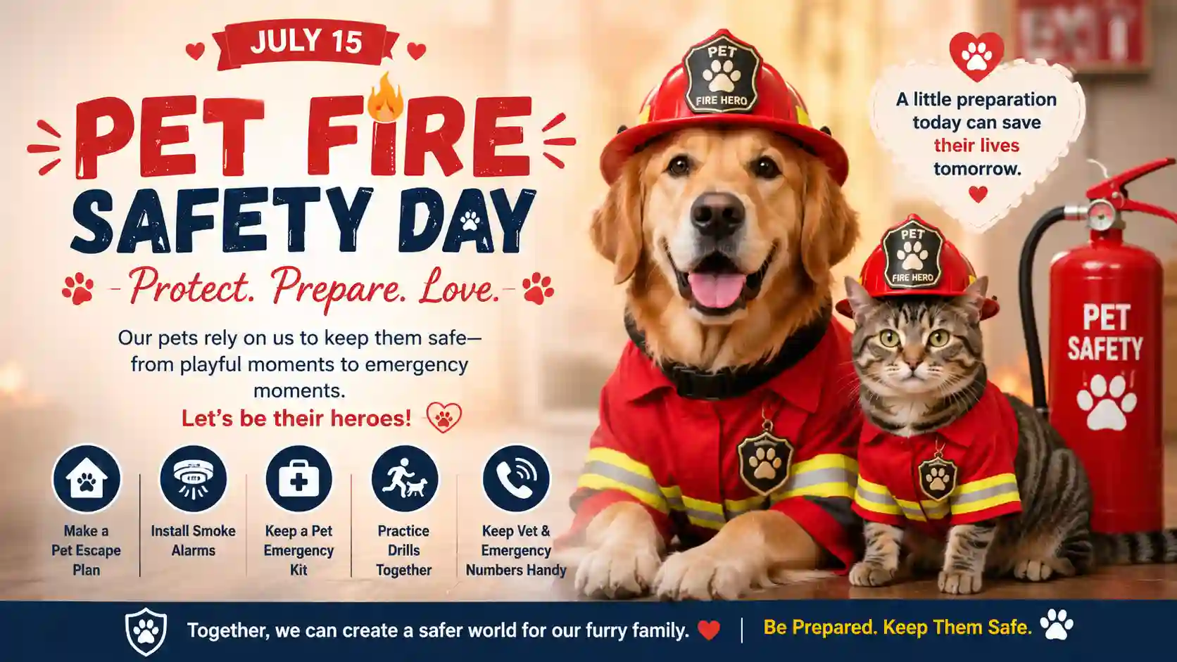 Pet Fire Safety Day Wishes