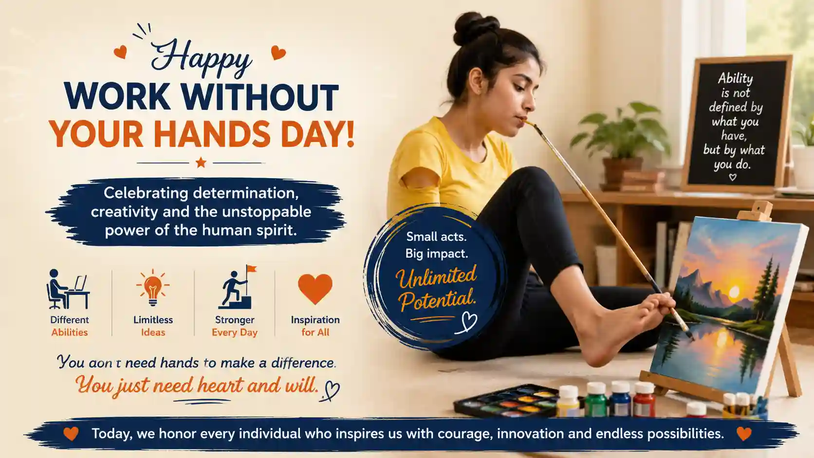 Work Without Your Hands Day Wishes