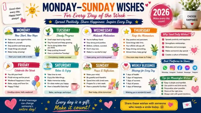 Monday–Sunday Wishes
