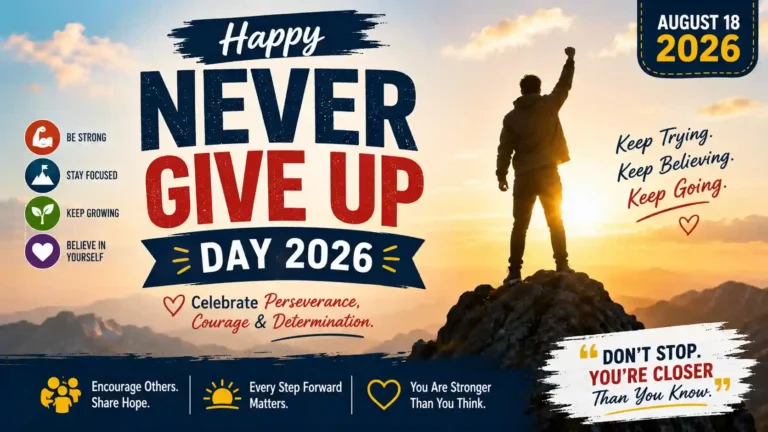 Never Give Up Day Wishes