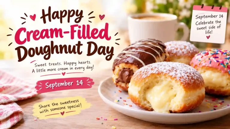 Cream-Filled Doughnut Day Wishes