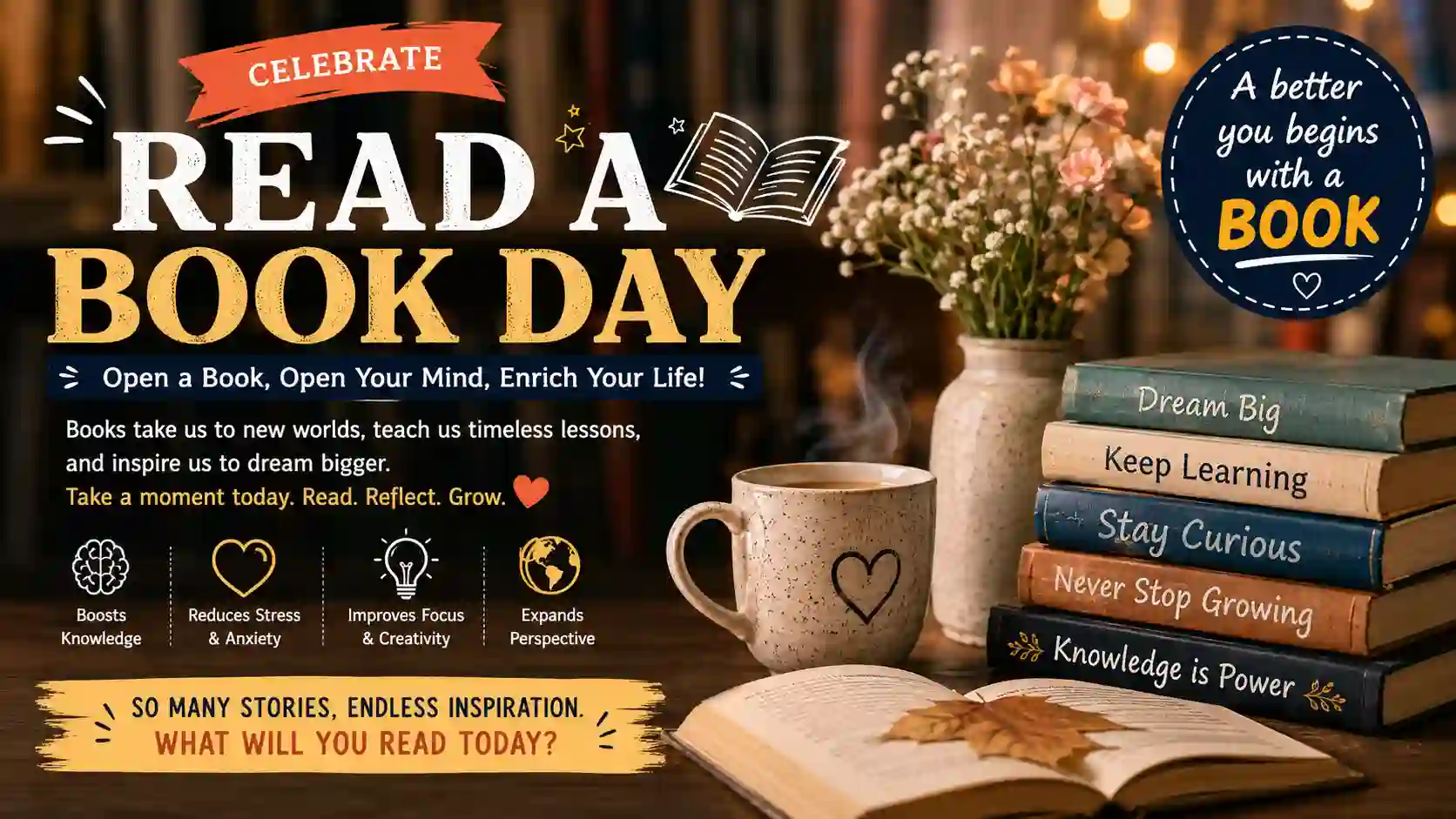 Read a Book Day Wishes